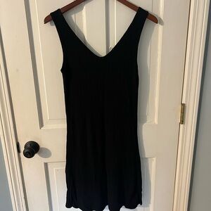 Vintage Gap Black Sleeveless V-Neck Dress